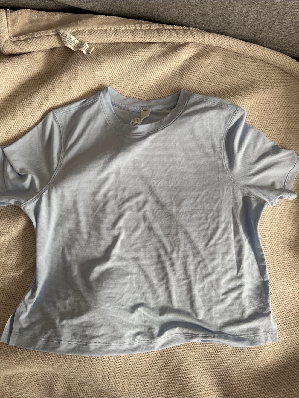 lululemon athletica Light Blue Crewneck Tee